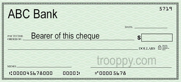 Bearer Cheque