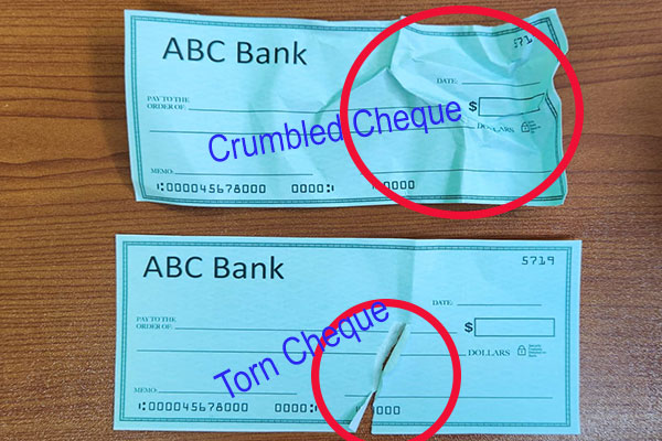 Mutilated Cheque