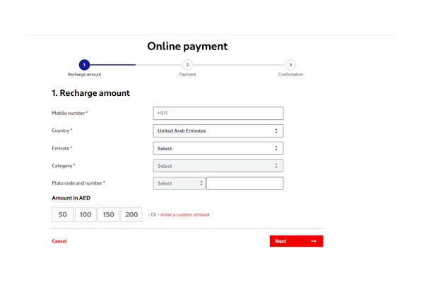 Salik Recharge Online